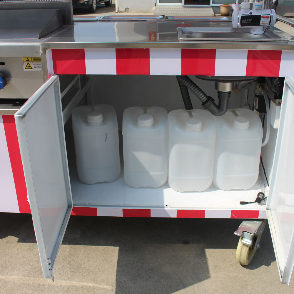 This mobile coffee kiosk outer plate material is high-quality galvanized sheet and color spray paint, the inner plate material is white steel plate, and there is a l ( (3)