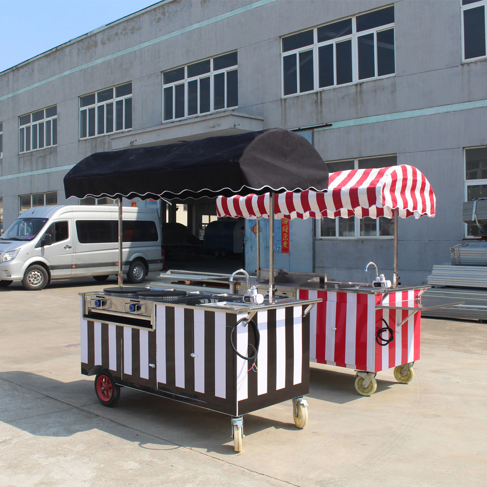 This mobile coffee kiosk outer plate material is high-quality galvanized sheet and color spray paint, the inner plate material is white steel plate, and there is a l (1)